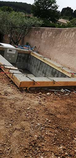 Construction d'une piscine